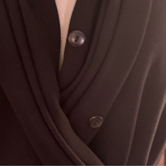 LIZ CLAIBORNE VINTAGE BLACK DRESS | 44” LENGTH | STUNNING  CONDITION | PETITE 6 - Picture 10 of 16